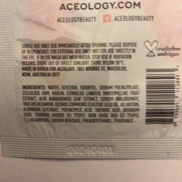 ACEOLOGY HYDRO GLOW EYE MASKS NWT - Picture 9 of 9
